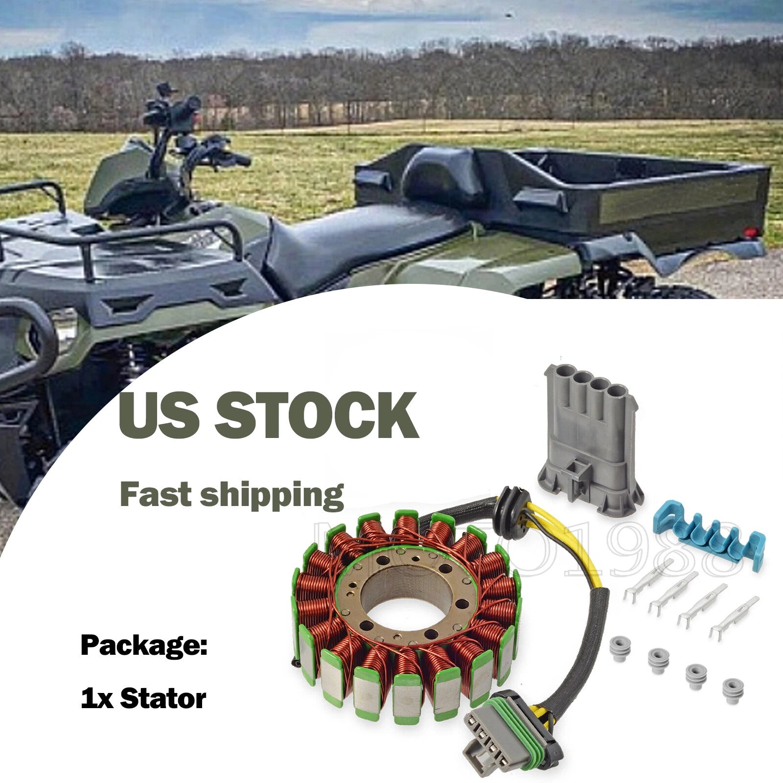Stator for Polaris Sportsman 800, Ranger 700/800, RZR 4 S 800 EFI (2002–2014) 4011982 4014034