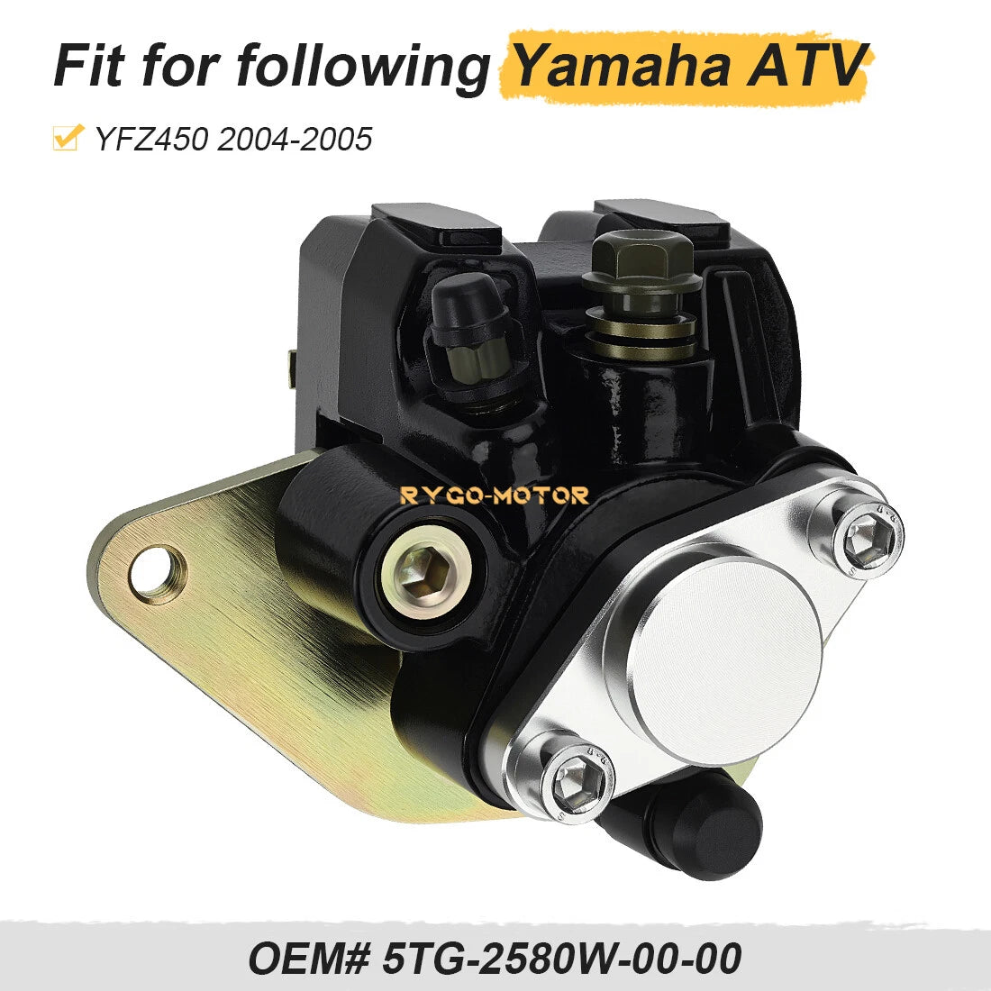 Rear Brake Caliper & Pads for Yamaha YFZ450 (2004–2005) 5TG-2580W-00-00