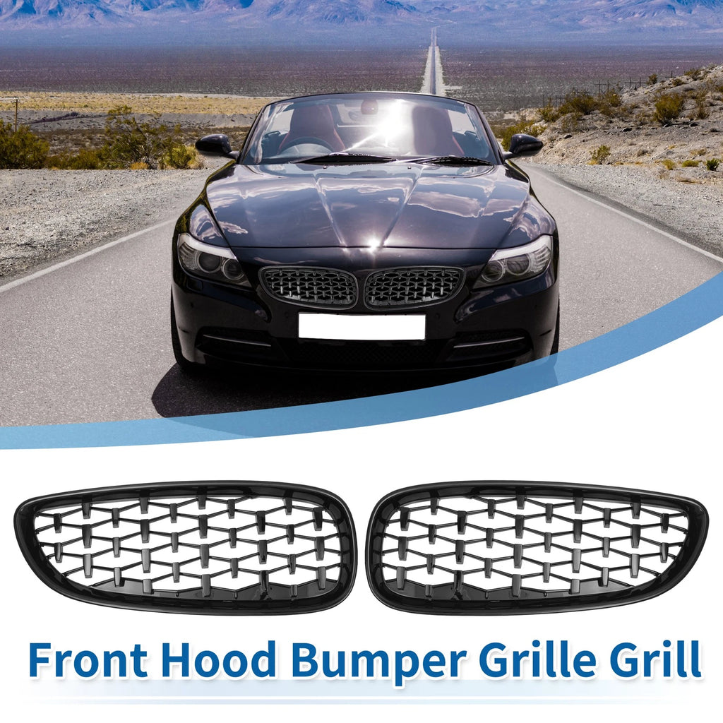 Front Hood Bumper Grille Grill Pair Replacement for BMW Z4 E89 (2009–2016)