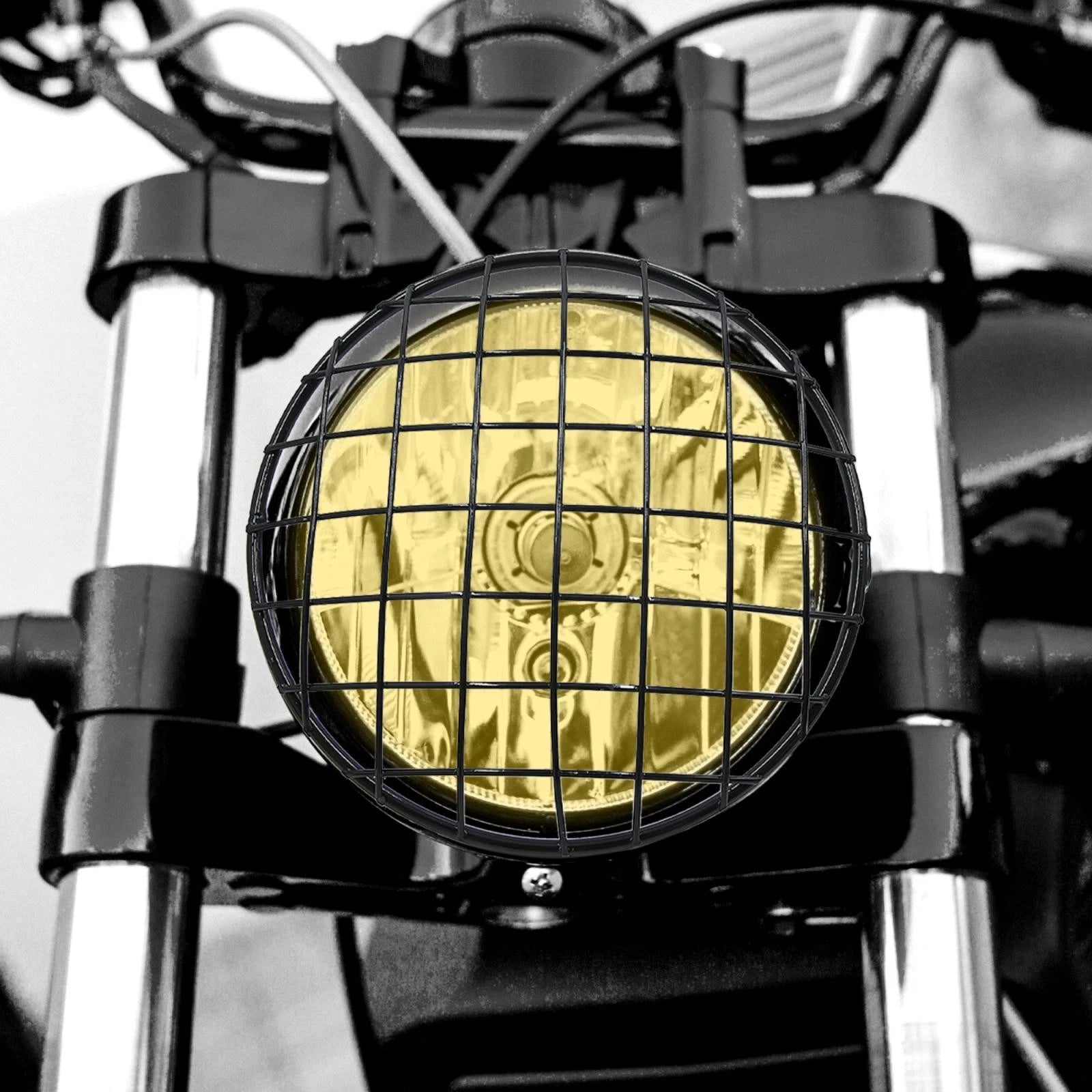 Headlight Mesh Grill Cover for Harley (7.8")