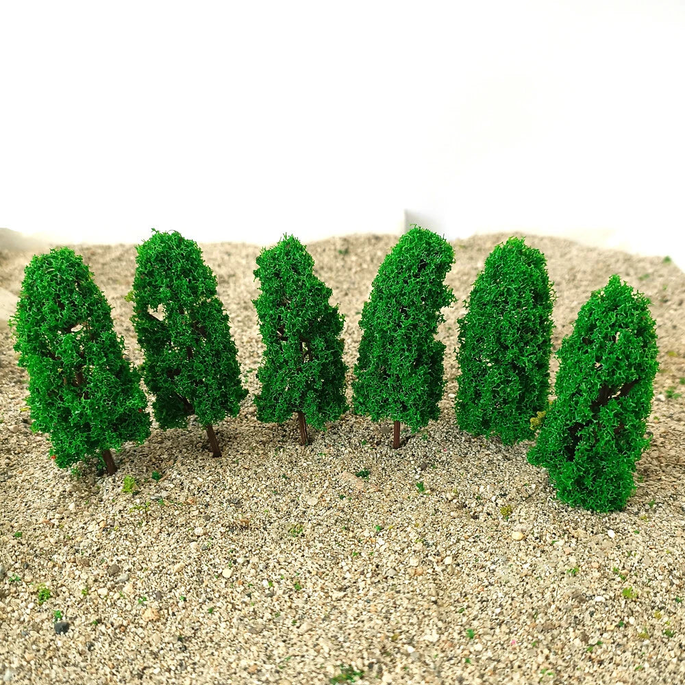 40Pcs Model Trees for DIY Train Railroad Layout Diorama HO OO Scale 8cm