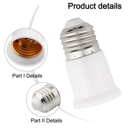 E26/E27 Light Bulb Socket Extender for Brighter Room (3cm Extension)