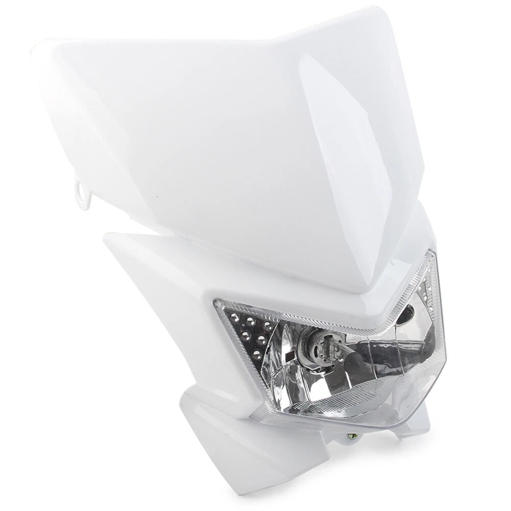 Front Headlight for MX Enduro Dirt Bike 250cc (12V 35W, White)