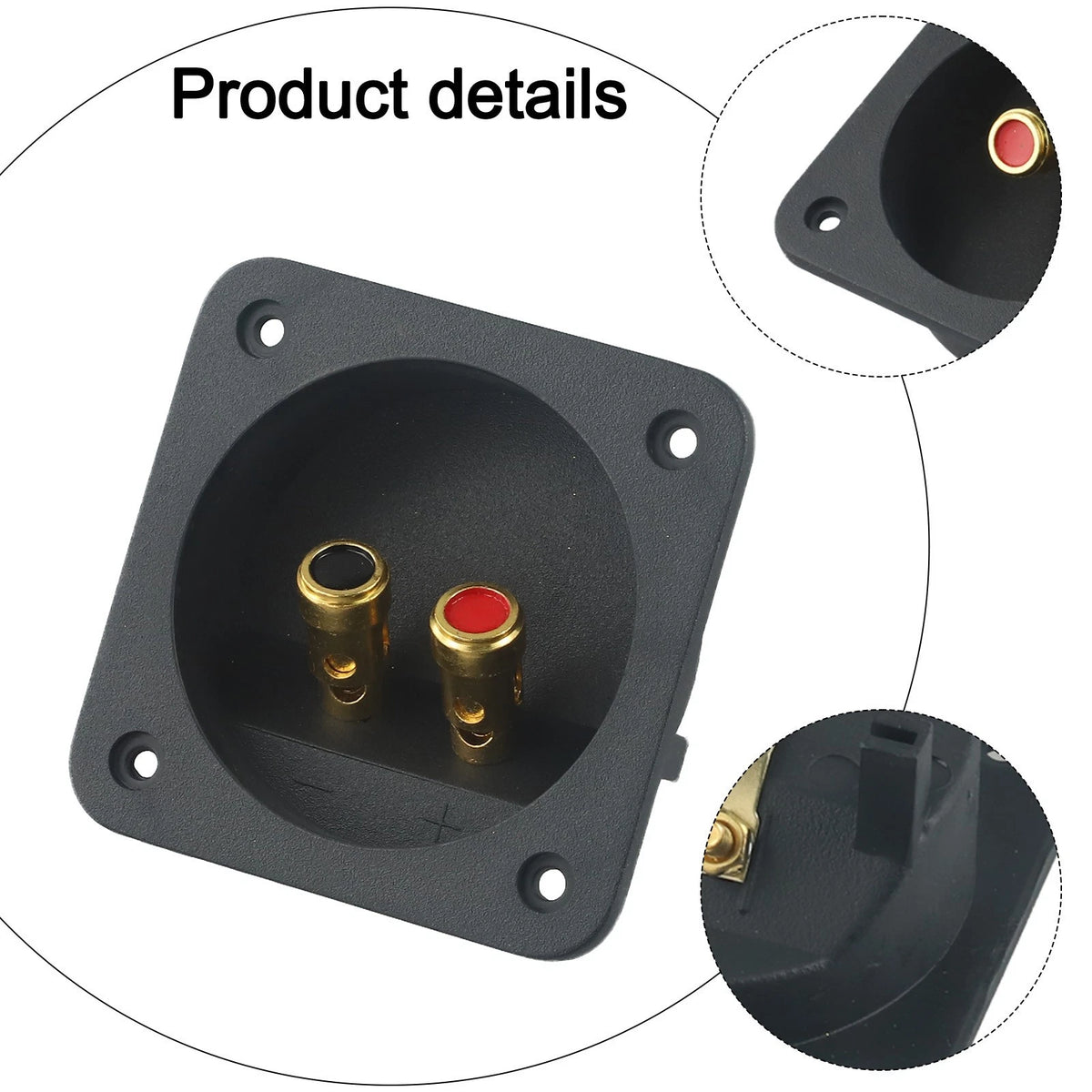 2X Audio Junction Box Terminal Connectors for Speaker Wires