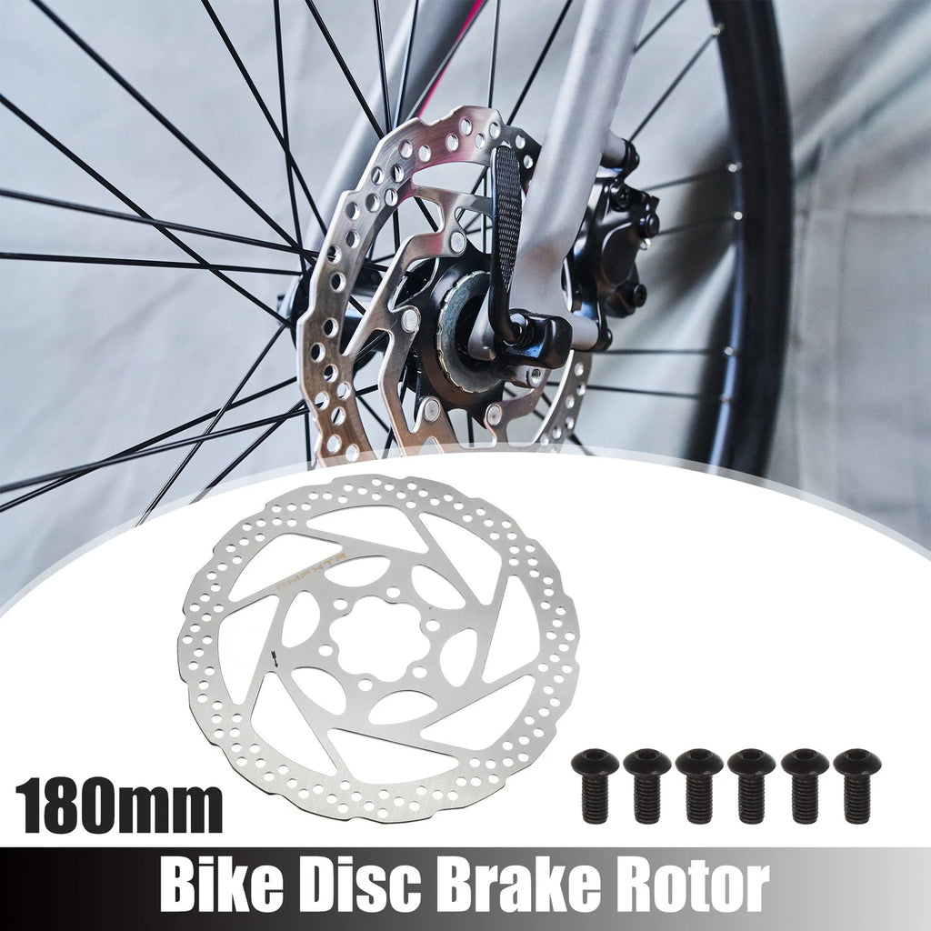 Steel Floating Disc Brake Rotor 6 Bolt for Bicycle 180mm (1 Pcs)