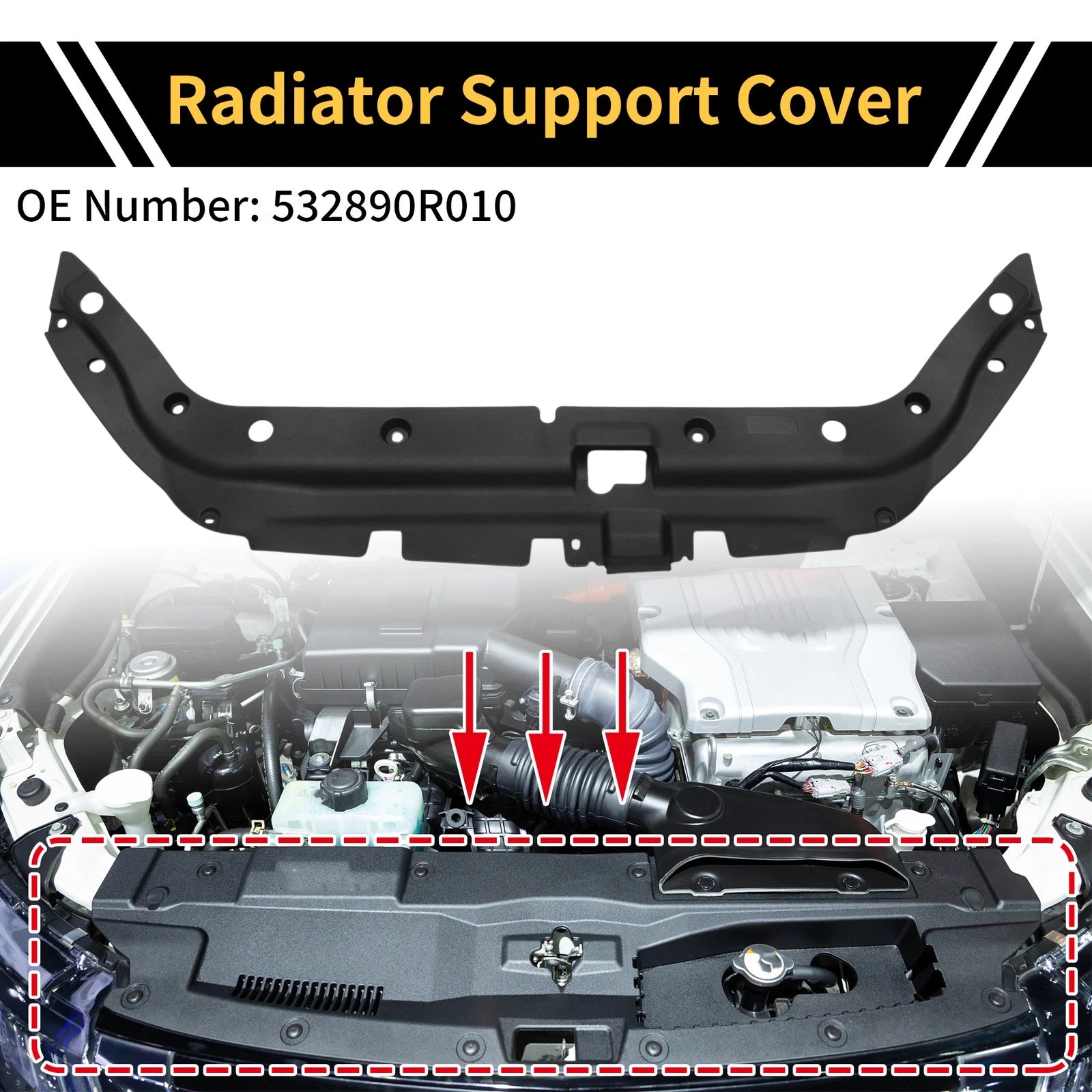 Radiator Support Cover Replacement for Toyota RAV4 3.5L (2006–2012)