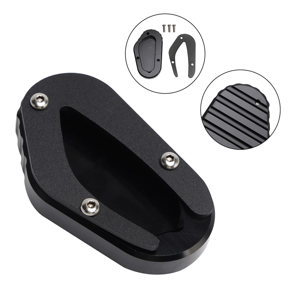 Kickstand Enlarge Pad for Bonneville T100 Street Scrambler 900 (2018–2023) Black