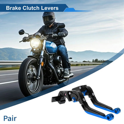 Adjustable Brake Clutch Levers for Kawasaki ZX14R (2006–2017) Black Blue