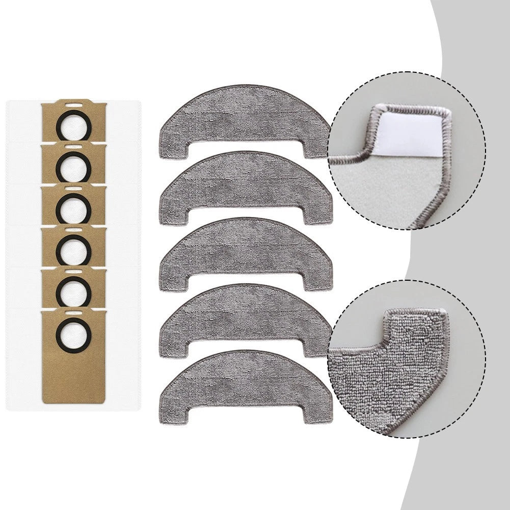 Microfiber Mop Cloth Set & Dust Bags for Midea VCR S6 Plus (2020–2023)