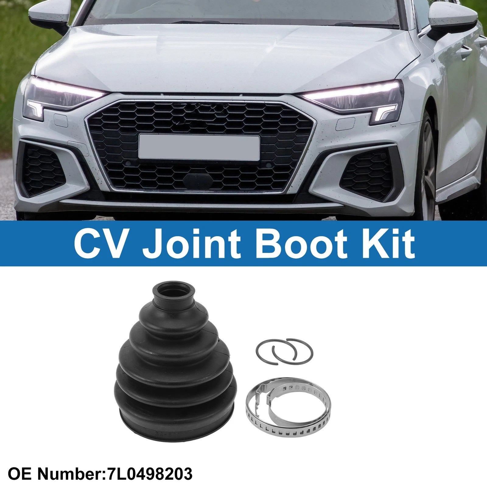 Outer CV Joint Boot Kit with Clamps for Audi A3 Q7 (2017–2020)