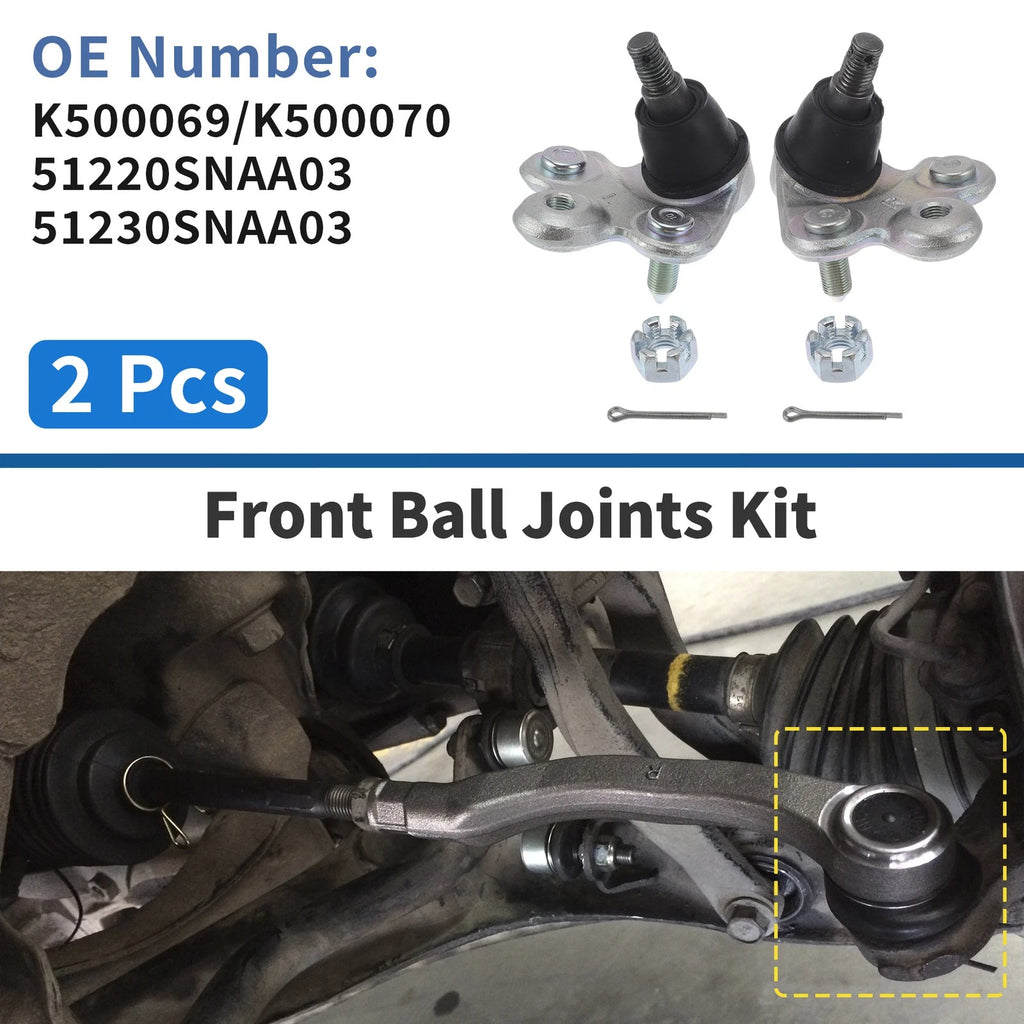 2 Pcs Front Lower Ball Joints Replacement for Honda Civic (2006–2011)