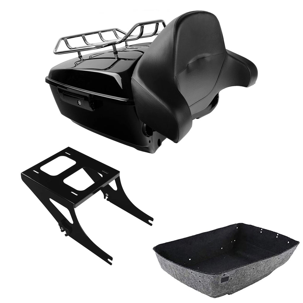 Trunk Luggage Backrest Mount Rack for Harley Fat Boy FLSTF (2008–2017)