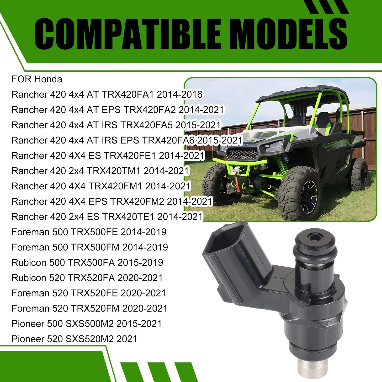 Fuel Injector for Honda Foreman Rubicon 500 TRX500 (2015–2019) / TRX520 (2020–2021)