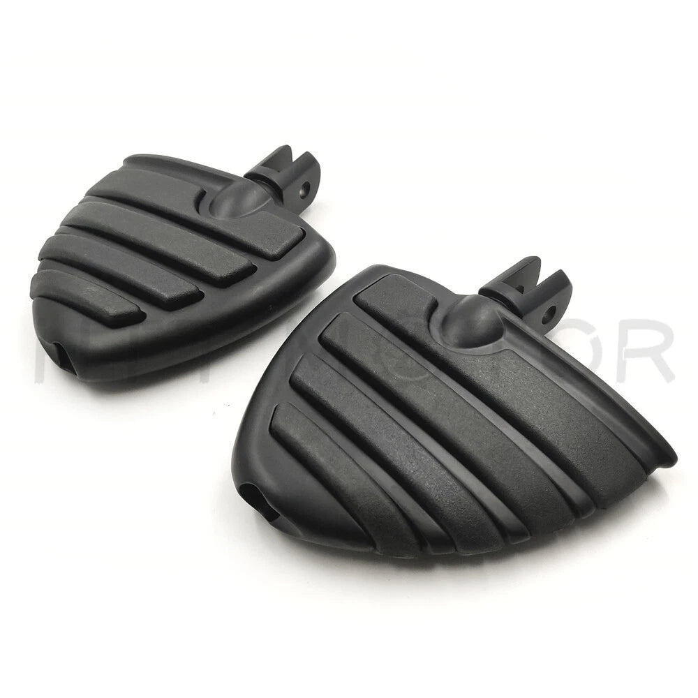 Black Wing Mini Floorboards w/ Adapters for Harley FXBB FXBR FXBRS (2018–2023)