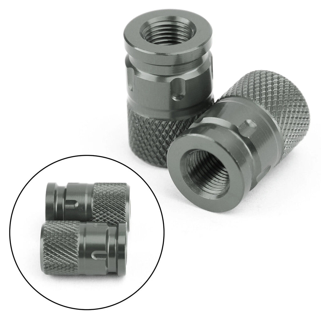 2X CNC Titan-color Anti-Thief Tire Valve Stem Caps for Car Truck Bike Motorcycle