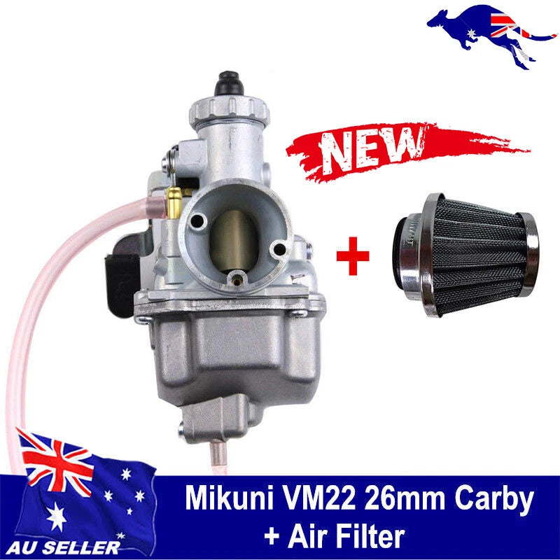 26mm Mikuni VM22 Carburetor + Air Filter for 125/140/150cc Dirt Pit Quad (N/A)