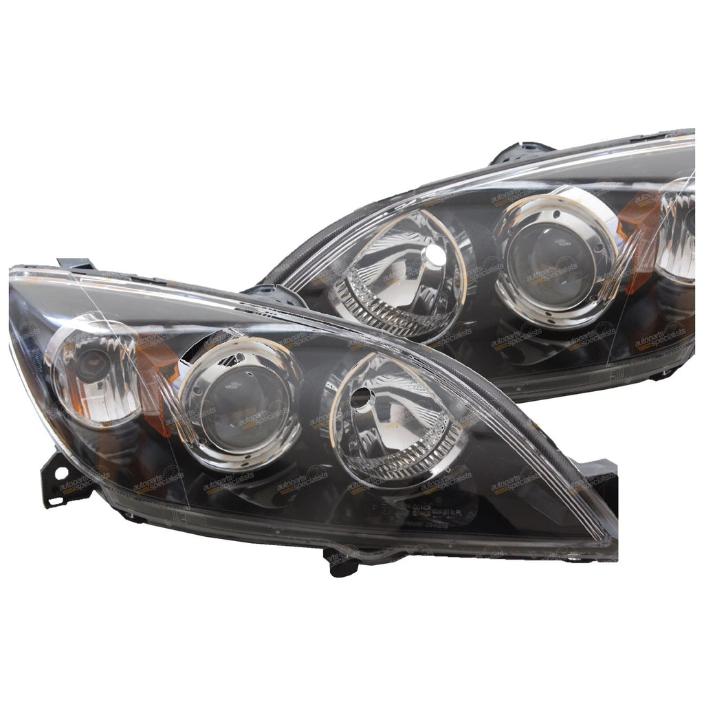 Headlights Pair LH+RH for Mazda 3 BK SP23 Hatch (2004–2009)