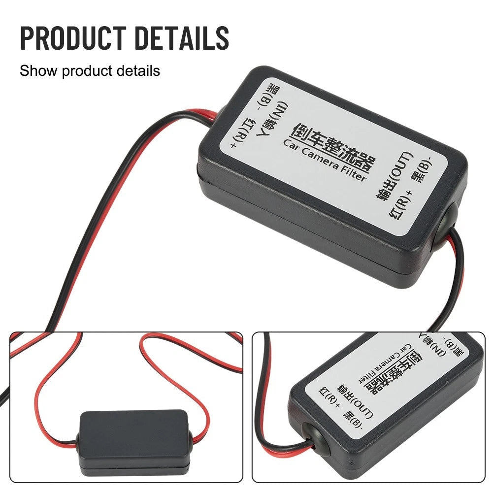 12V Power Filter for Rear View Camera (Compatible with )