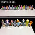 Painted Figures Model Sand Table 100 Pcs 1:50 Scale Multicolor