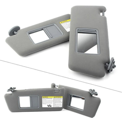 2X Gray Sun Visors for Toyota Tacoma (2005–2015) W/O Light