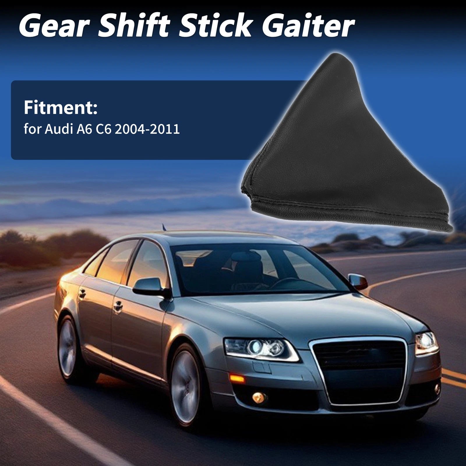 Gear Shift Stick Gaiter Replacement for Audi A6 C6 (2004–2011) Black