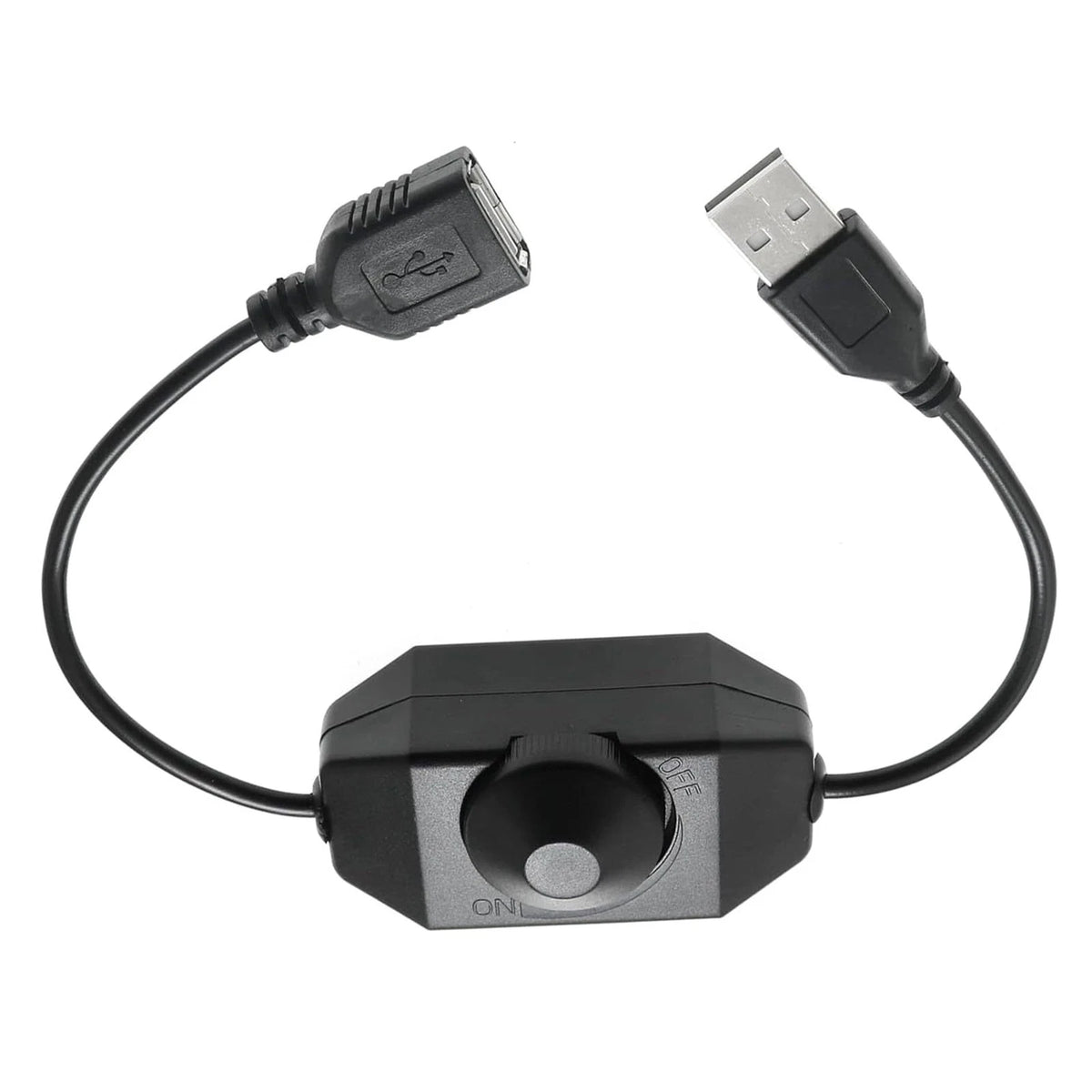 LED Strip Lights Knob Dimmer with USB Extension Cord (Black/White)
