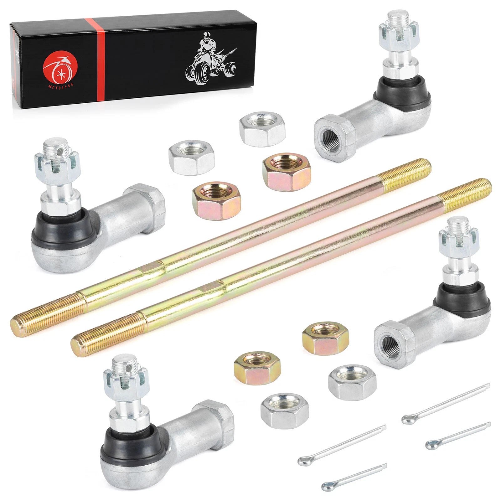 Set of 2 Tie Rods with Ends for Honda TRX350TM Rancher 350 (2000–2006)
