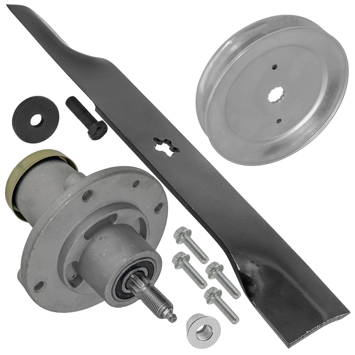 Deck Spindle with Pulley and Blade for Husqvarna Dixon 48 Inch (2005–2015)