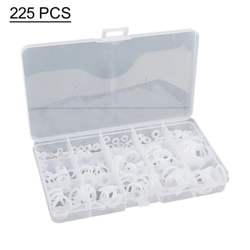 225pcs Metric Silicone Rubber O Ring Assortment Kit VMQ