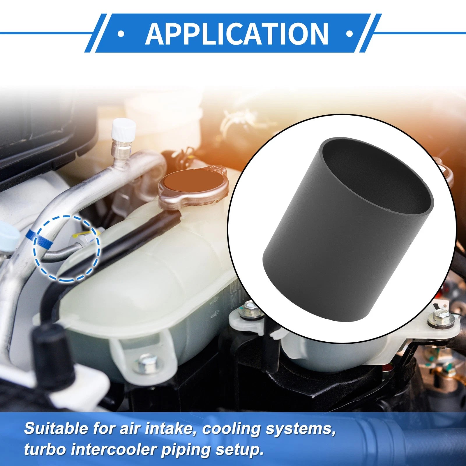 2.76" OD Intercooler Pipe for Universal Applications (0° Angle)