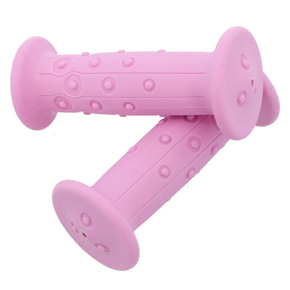 Kids Bike Handlebars Grip Rubber Black and Pink