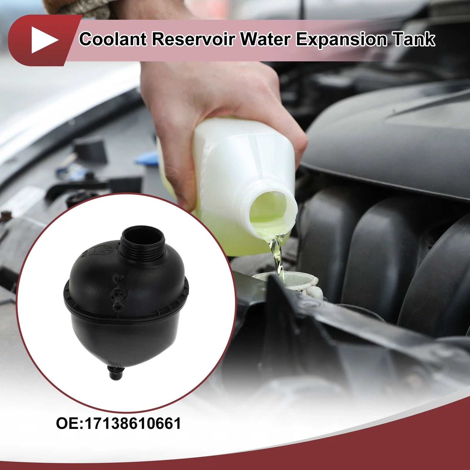 Coolant Expansion Overflow Tank for BMW X3 X4 Replacement (2018–2019)
