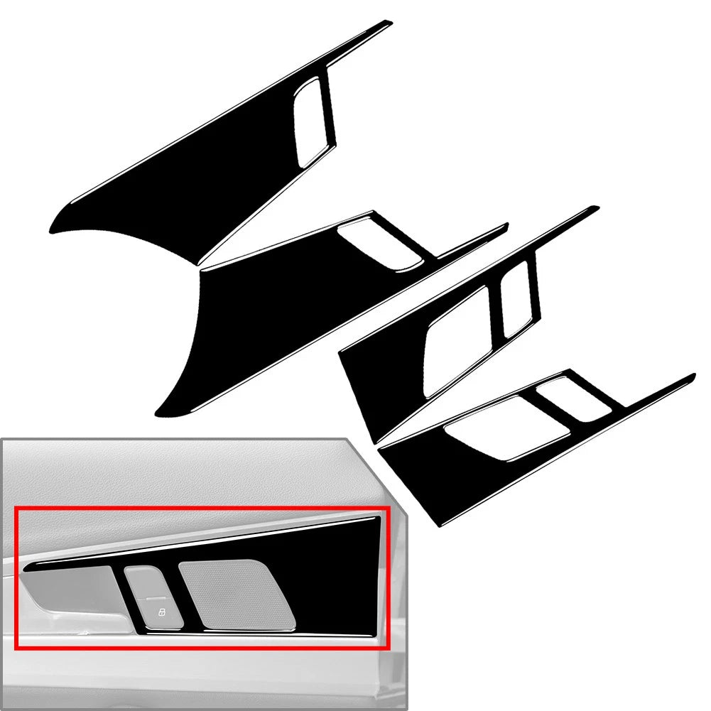 Piano Black Interior Door Handle Panel Trim for Audi A4 B9 A5 S4 RS4 (2016–2023)