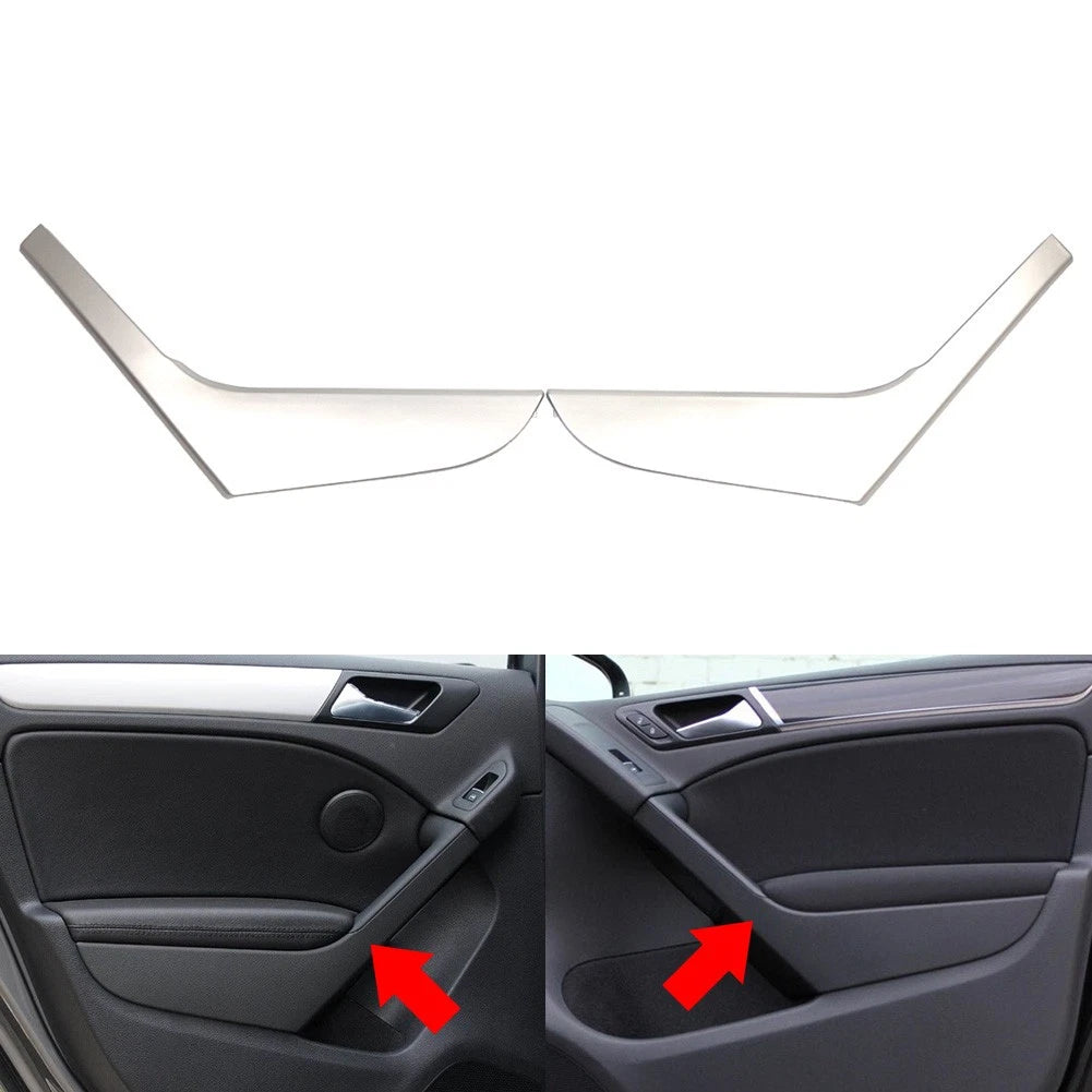 Pair Inner Door Handle Trim Covers for VW Golf MK6 (2009–2013)