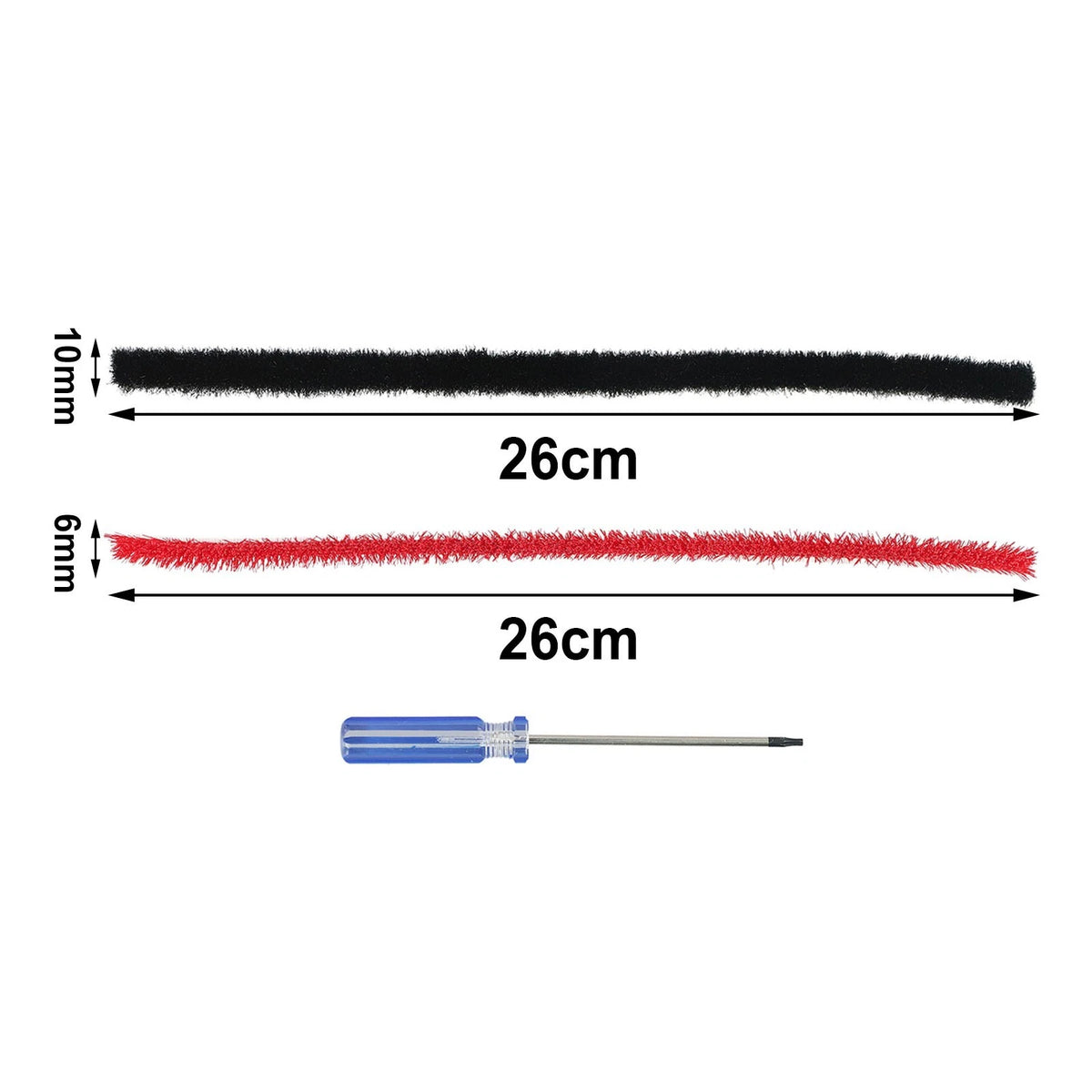 2X Plush Strips for V11-V15 Vacuum Cleaner Rolling Brush