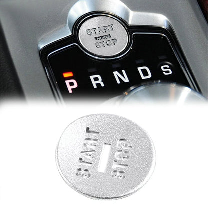 1pc Aluminum Alloy Silver Start Stop Button Cover Kit For Jaguar XF 2008-2015