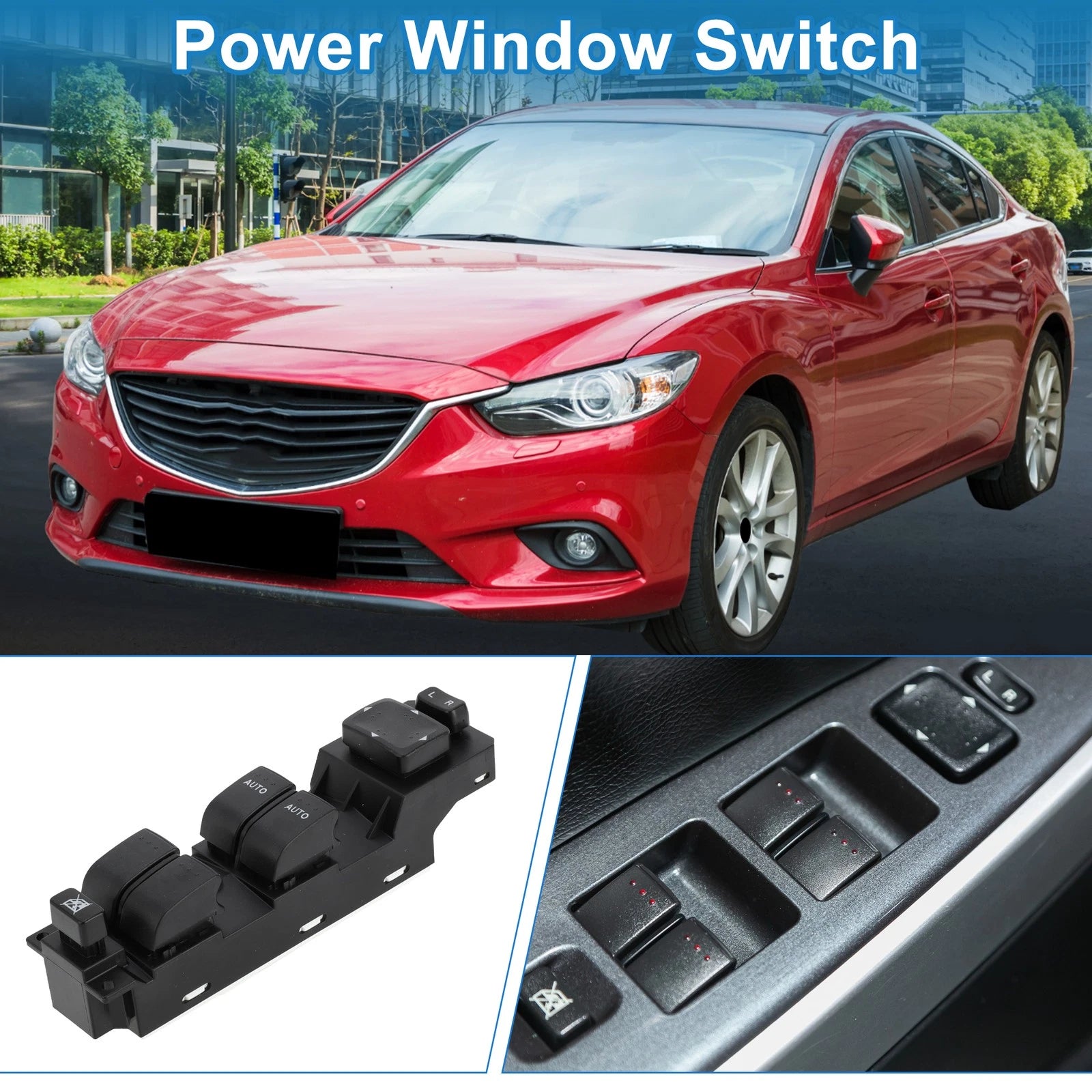 Front Driver Power Window Switch for Mazda 6 Window Control (2009–2013)