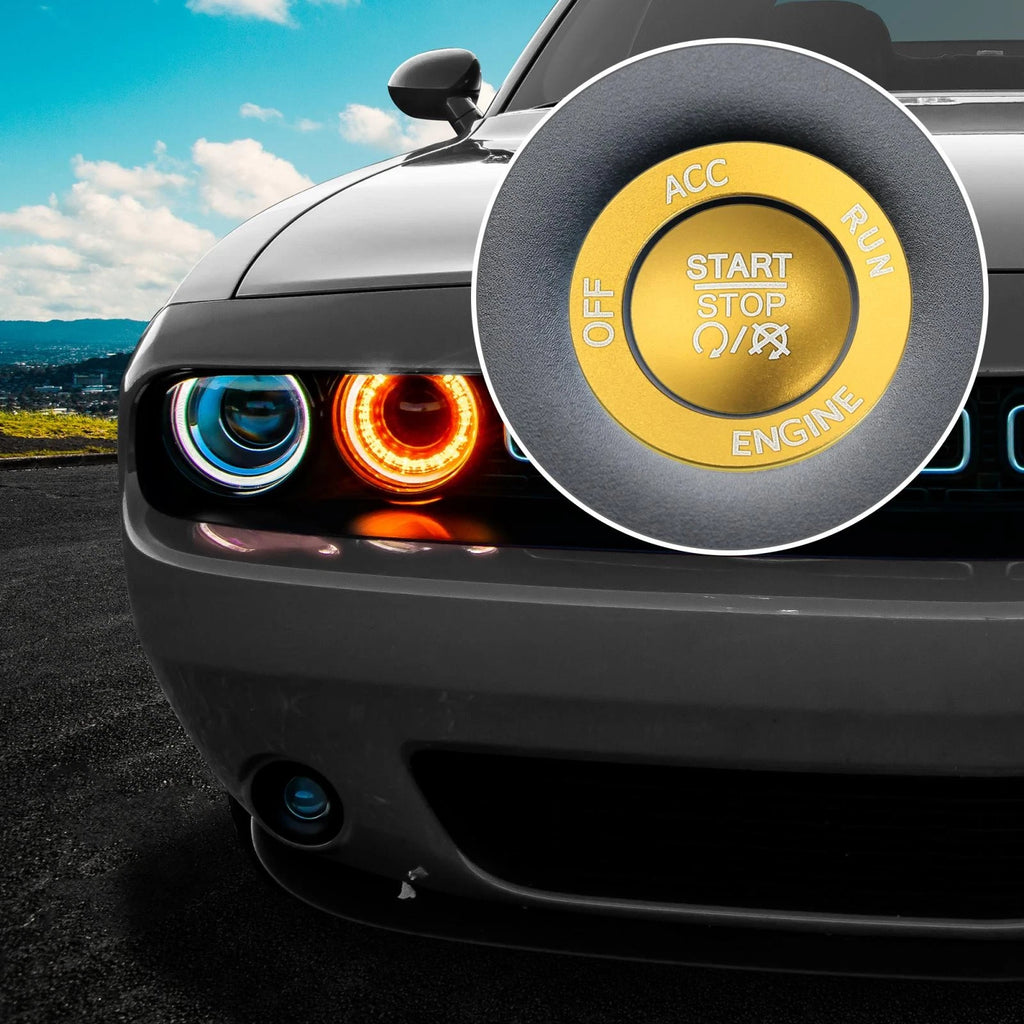 Engine Start Stop Button Cover Trim Kit for Dodge Charger Challenger (2015–2023)