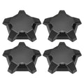 Set of 4 Matte Flash Black 5 Lug Rim Caps for Polaris RZR Turbo Pro R (2022–2024)