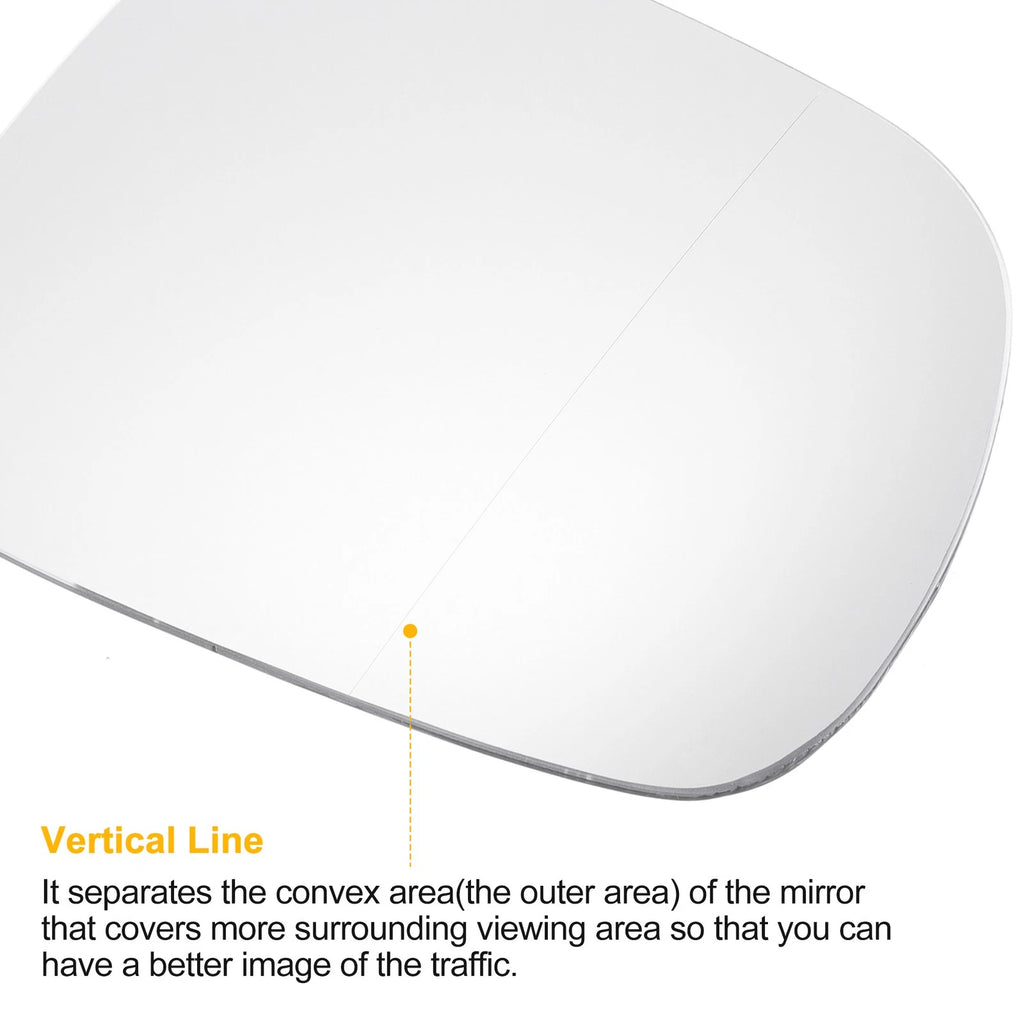 Right Side Heated White Mirror Glass for Audi Q5 (2008–2016)
