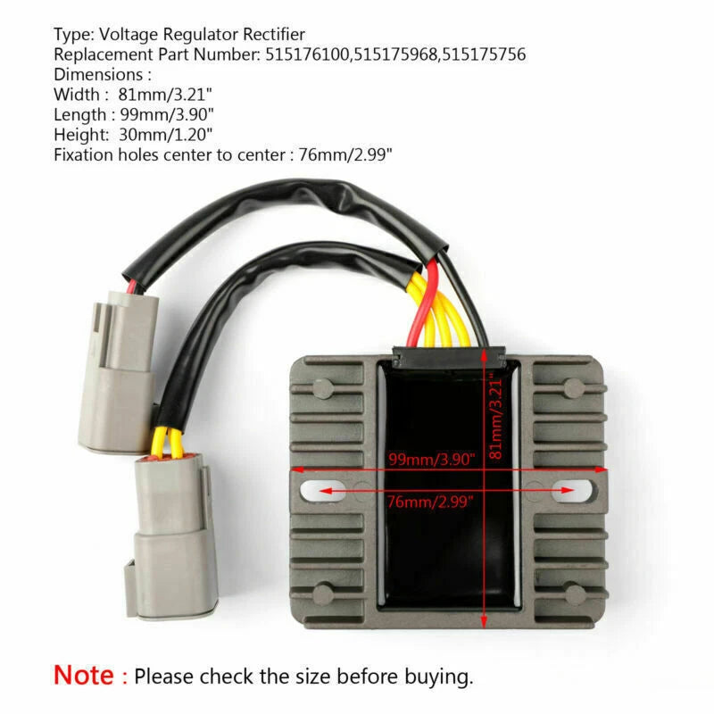 Voltage Regulator Rectifier for Ski-Doo Expedition GSX GTX MX Z Skandic (1996–2023)