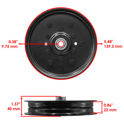 Deck Pulley Kit Replacement for Gravely ZT HD 44 48 52 60 Stealth ZX 52 60 (2016–2024)