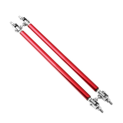 Adjustable Front Bumper Lip Splitter Strut Rod Tie Bar Universal Red