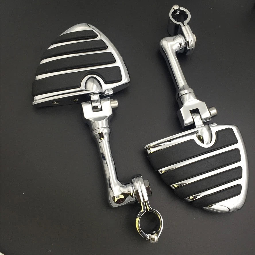 Chrome 1.5" Long Angle Adjustable Foot Peg for Triumph Rocket 3 (2004–2023)