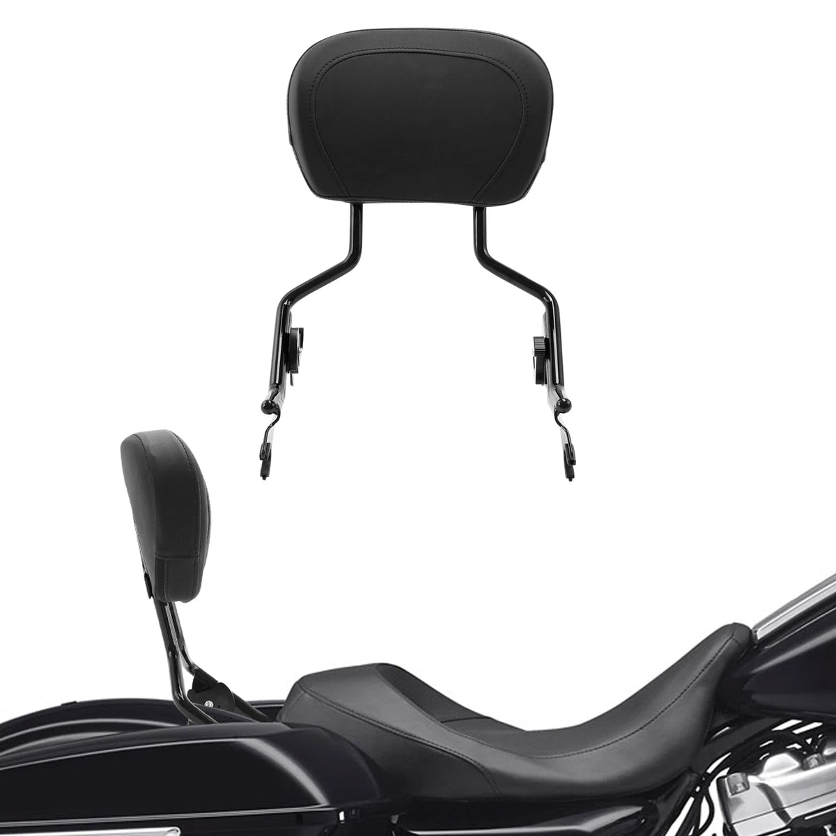 Backrest Sissy Bar Luggage Rack for Harley Touring Road Glide King (2009–2025)
