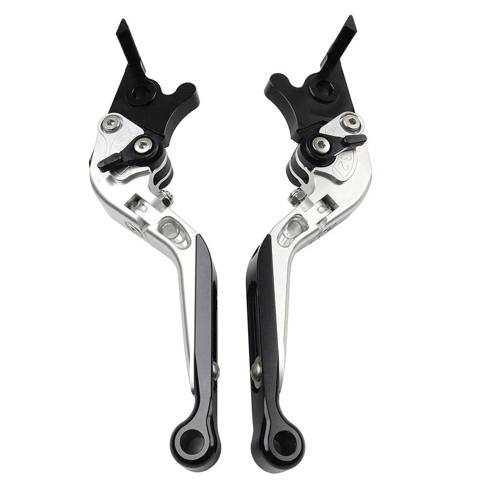 CNC Silver Extendable Brake Clutch Levers For Kawasaki ZX10R/RR/KRT/SE 16-20