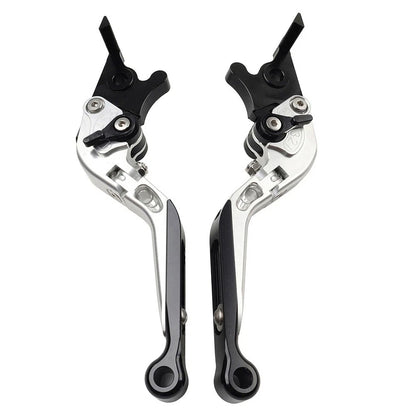 CNC Silver Extendable Brake Clutch Levers For Kawasaki ZX10R/RR/KRT/SE 16-20