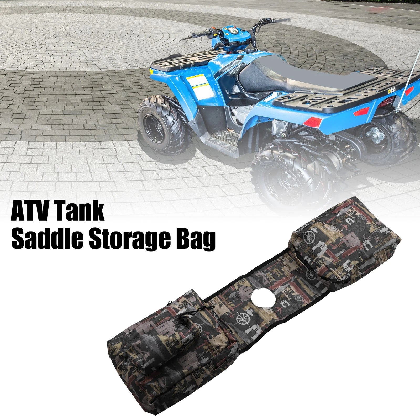 Saddlebags Cargo Pouch Storage Bag for ATV UTV Motorcycle (Universal)