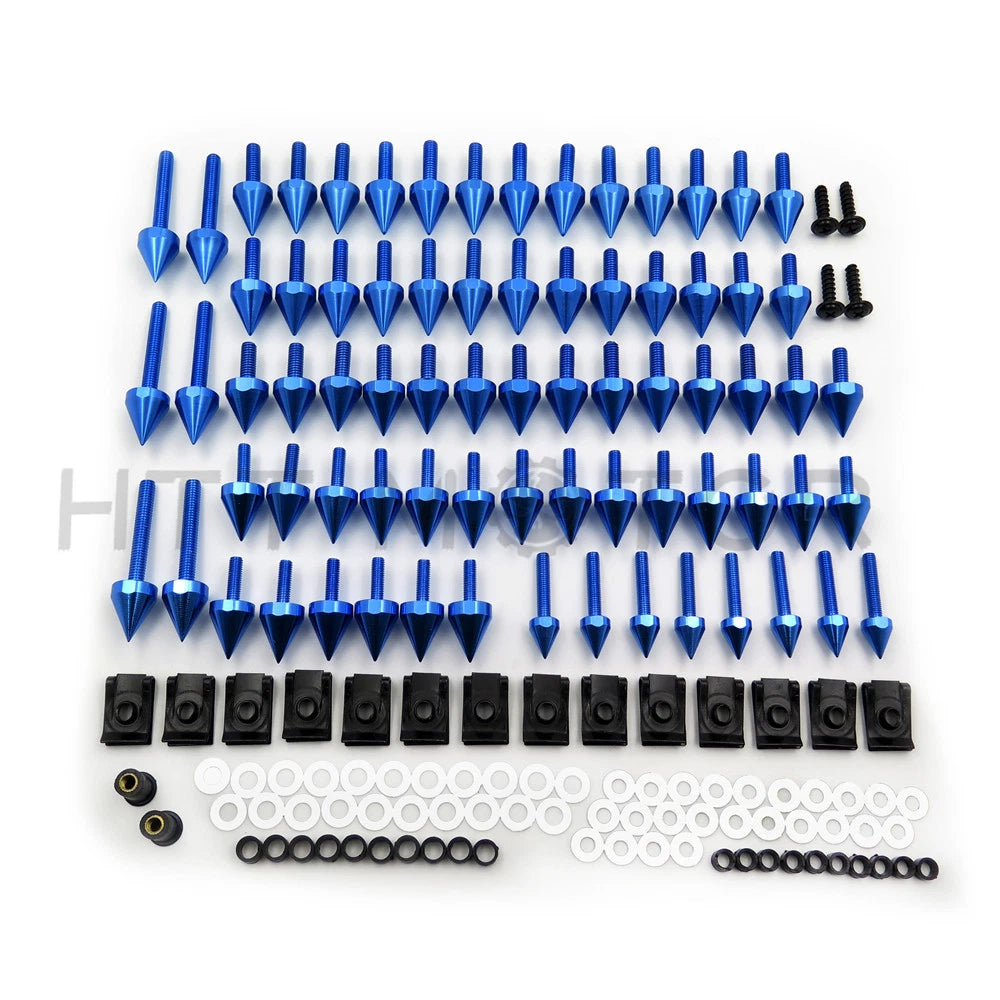 Complete Fairing Bolt Fasteners Kit for Yamaha - Blue