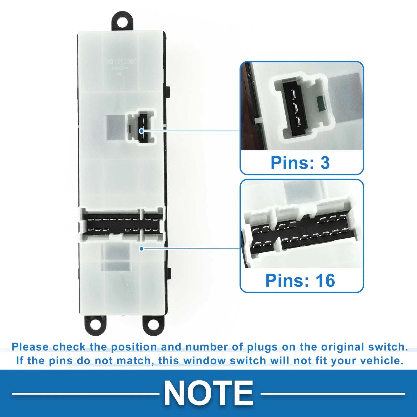 Front Right Power Window Switch for Nissan Tiida (2006–2010)